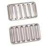 DIY Hot Dog Baking Pans Metal Sausage Baking Mold 6 Cavity Steaming DIY Hot Dog Mold