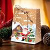 10pcs Drawstring Closure Gift Wrapping Bags Thicken Snowman Gift Bags  Party Decoration