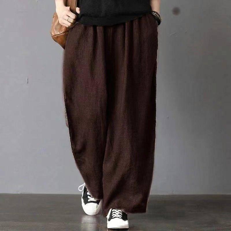 Women's Baggy Wide-Leg Pants High Waist Loose Casual Comfortable Daily Boho Style Trousers