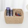 3Pcs Grass Woven Storage Baskets For Organizing And Decorating Multifunctional Picnic Fruit Basket Convenient Office Storage Box
