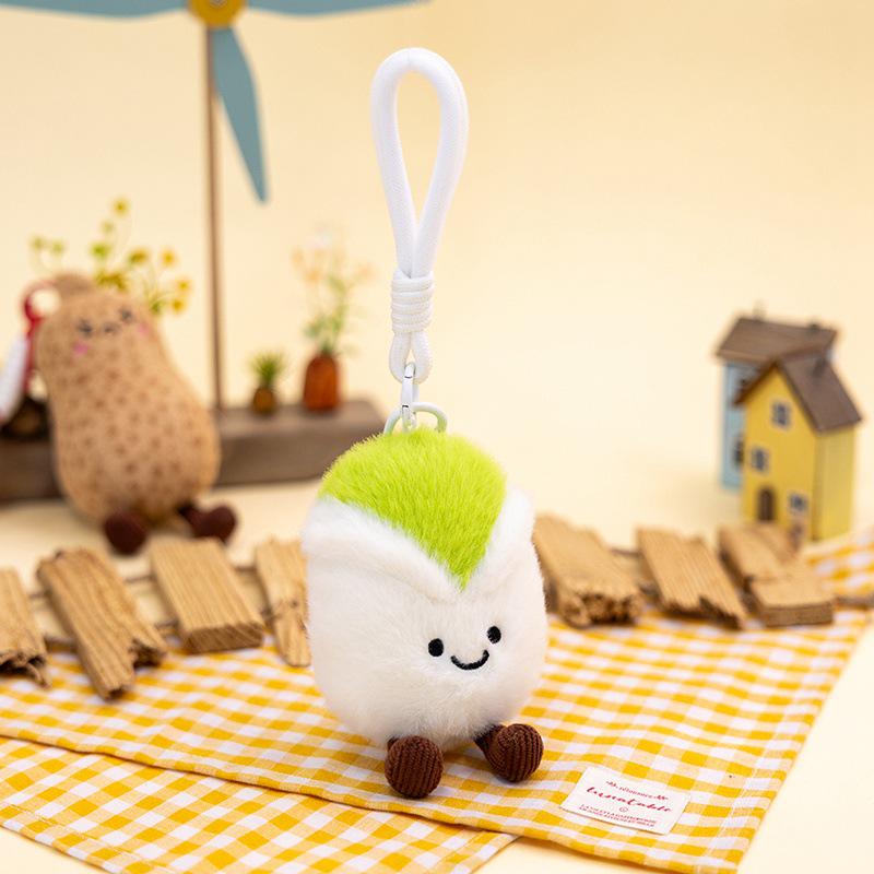 Adorable Peanut Pendant Plush Toy Keychain: Chestnut, Melon Seed, Pea Pod Doll Gift 10-15 cm фисташковый