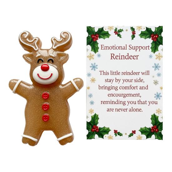 Christmas Gingerbread Doll Ornament Set Legend of Emotional Support Gingerbread Man Figurine Craft Holiday Decoration