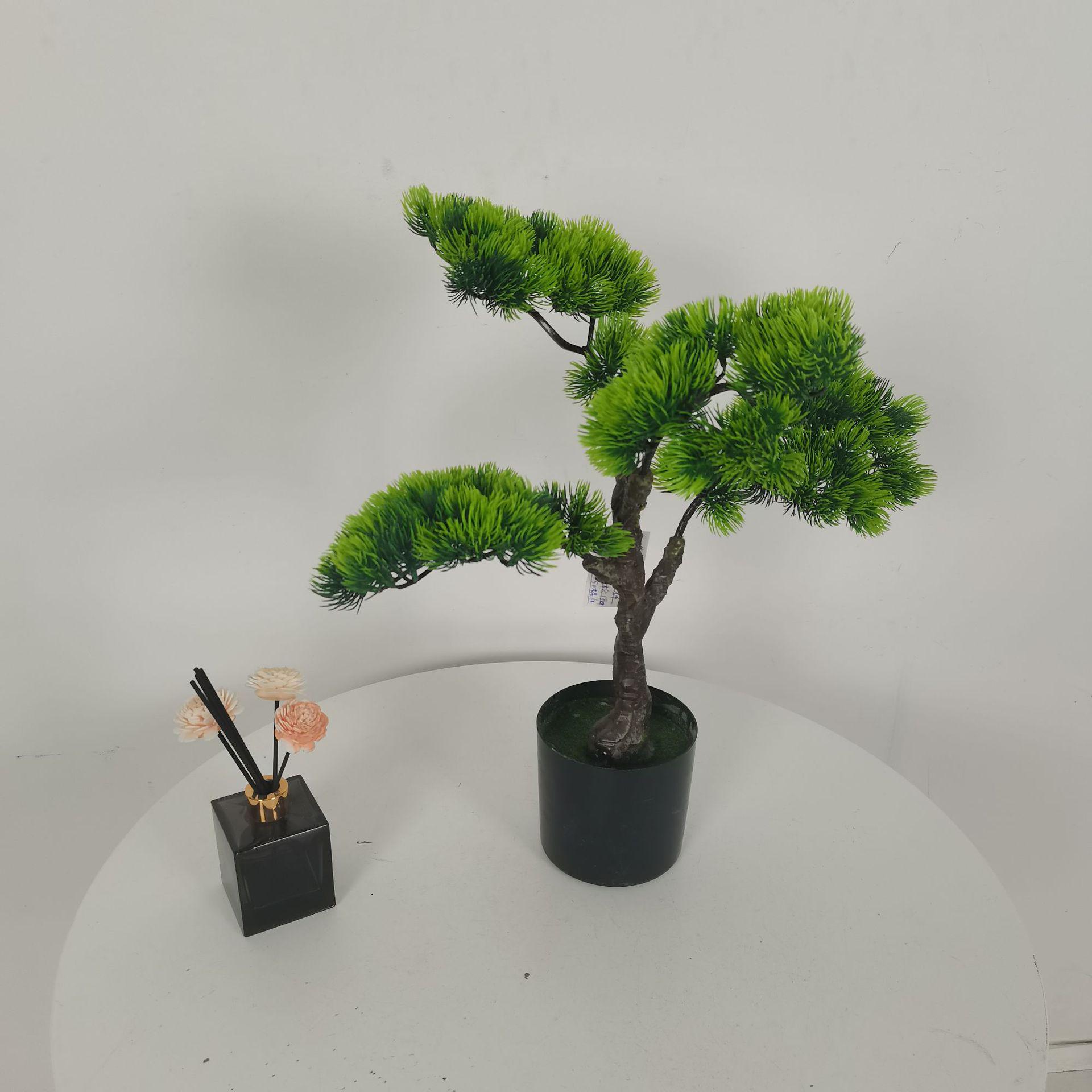 

2025 Chinese-Style Simulated Pine Ornament for Office Corridors and Stairwells