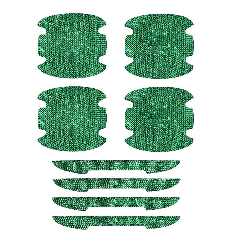 8PCS Universal Car Door Handle Sticker Decal Warning Diamond Auto Strip Driving Safety Bling Car Accessories for Girls Woman