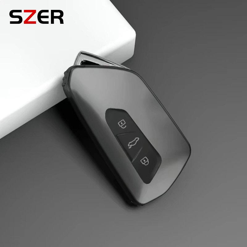 TPU Remote Car Key Case for VW Volkseagen Golf 8 MK8 ID.3 ID.4 Cupra Skoda Octavia A8 SEAT Leon MK4 2020 2021 Formentor Tarraco