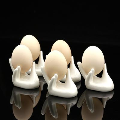 5pcs Creative Ceramic Hand-Shaped Egg Cup Holder