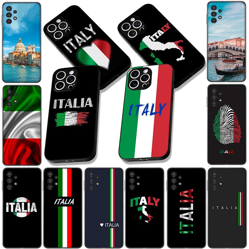 Italy Italia National Flag Casing Phone Cover for Samsung Galaxy S22 S21 S20 FE Ultra Plus A35 A36 A55 A37 A33 A34 A57 Soft Case