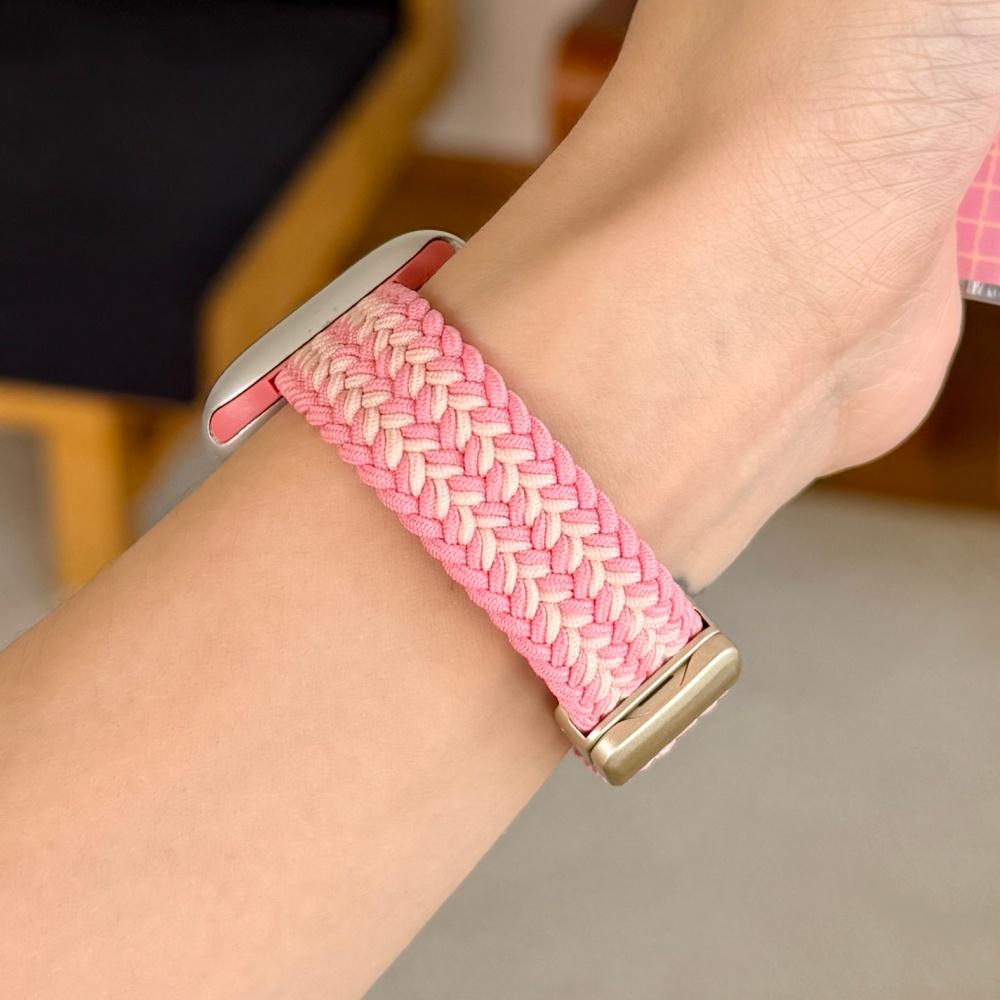 Magnetic Buckle Breathable Braided Nylon Watch Band Replacement Strap Compatible with Apple Watch Series1–11/SE/Ultra 38 40 41 42 44 45 46 49mm