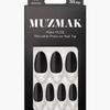 Reusable Nail Tips New Black (Almond)