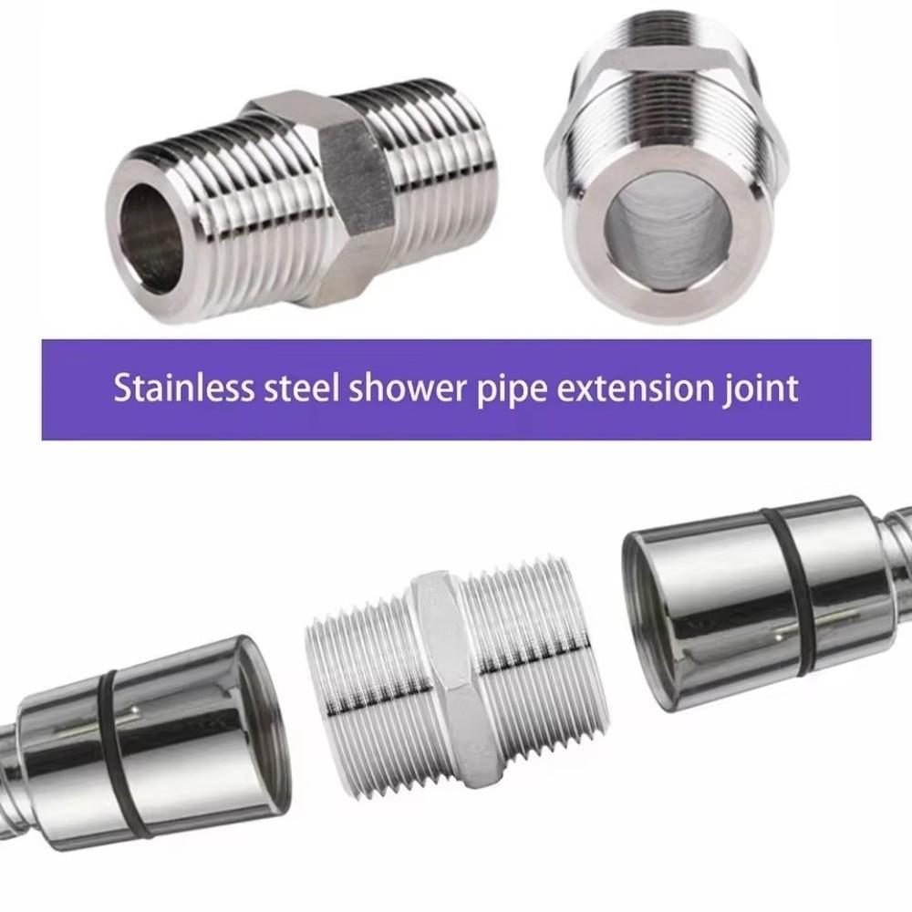Hex Nipple Shower Hose Extension Stainless Steel Water Pipe Joints  Plumbing Accessories