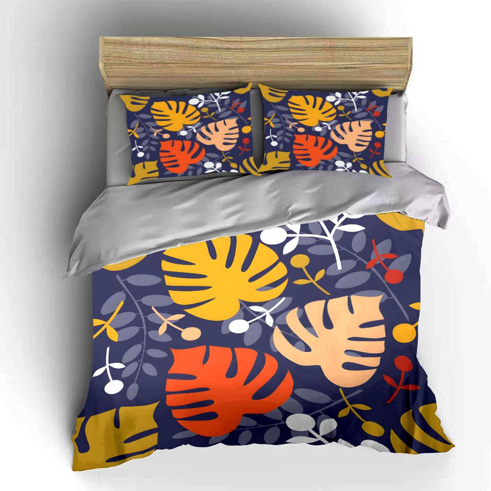 Tropical Three-Piece Set For Decor  Kid'S And Adults' Bedroom Decor, Exquisite Three-Piece Bedding Set Gift