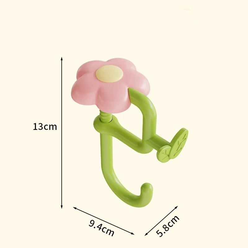 Flower Bag Hook No Drill Desk Hanger Portable Clamp for Table Edge Side Mount Organizer for Student School Classroom Desk