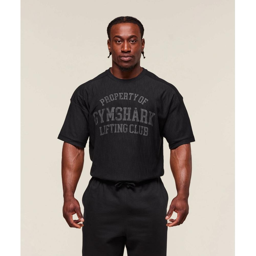 

Gymshark Легкая футболка с фактурным снубом Черная a2b3T Bb2j XS