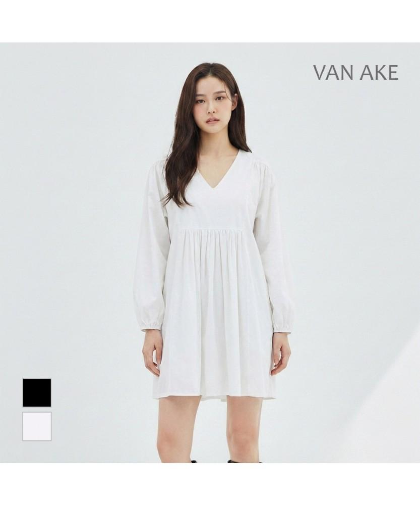 VANAKE V-Shirring Dress_Vb35Opq310Z