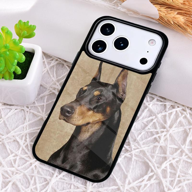 Doberman Dog print Phone Case for iPhone 17 Air 16 15 11 12 14 13 Pro Max Shockproof Cover