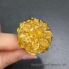 Dubai 24k Gold Filigree Flower Ring - Women's Wedding Jewelry for Global Elegance