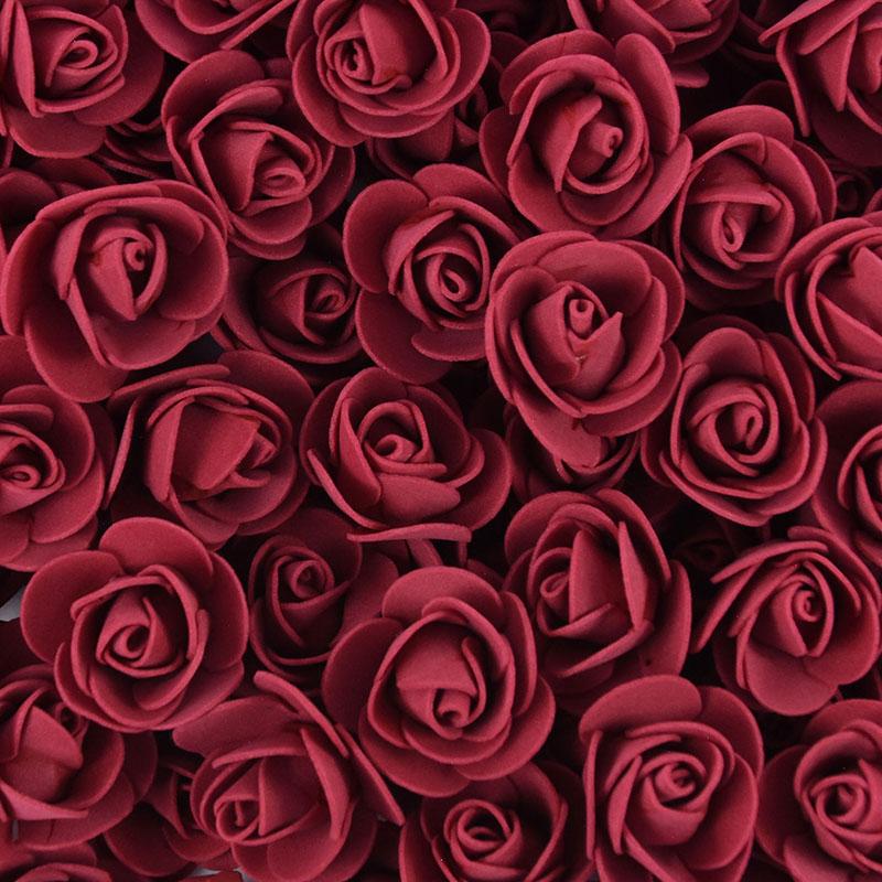 50/100/200Pcs 3.5cm PE Foam Rose Head Artificial Flower For Wedding Birthday Party Home Decor DIY Bear Rose Valentines Day Gifts