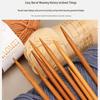 Bamboo Knitting Needles Set - Straight Handmade Tools for Scarf & Doll Knitting