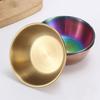 2pcs Thickened Dip Sauce Dish Stainless Steel Snack Dish Tableware Seasoning Dish  Dining Table