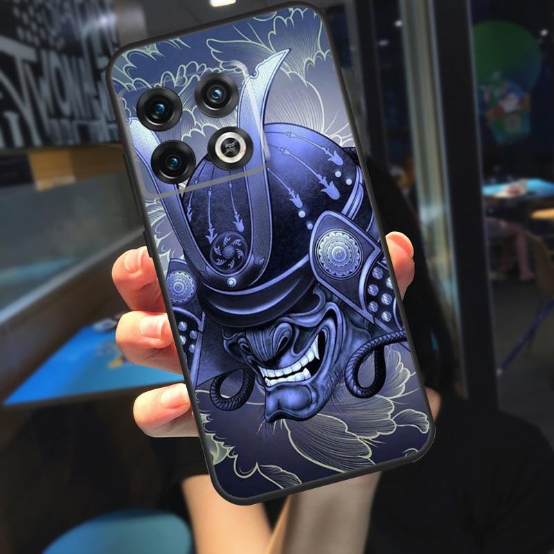 Samurai Mask Warrior Helmet Funda For OnePlus 12 12R 13 R 11 9 10 Pro 8T 9RT 10T OnePlus Nord N20 N30 CE 4 2 3 Lite Case