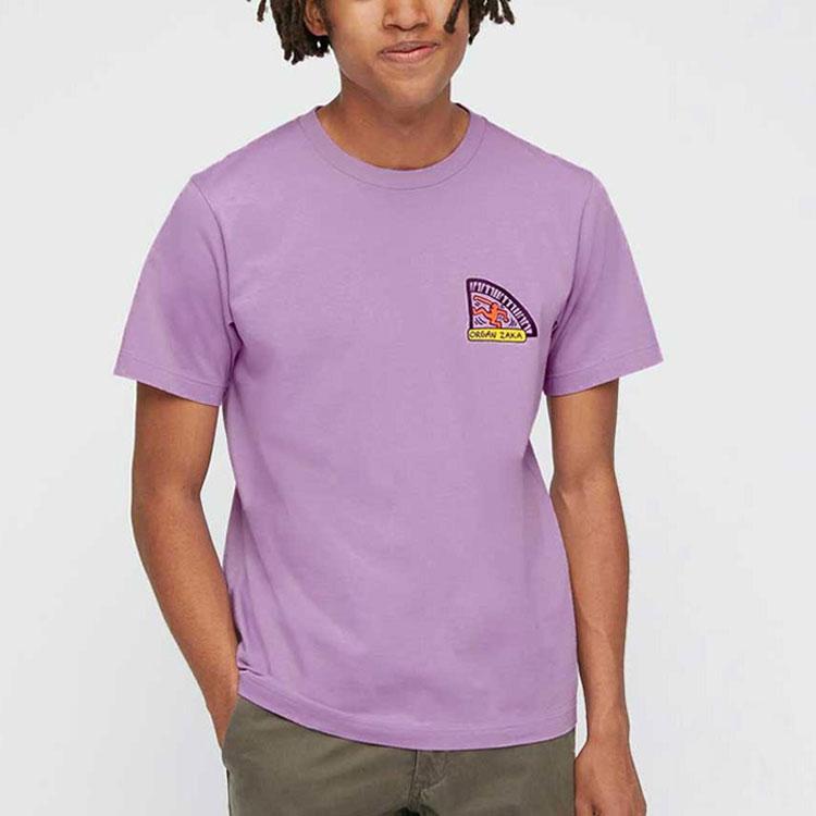 Uniqlo X Keith Haring X Tokyo Graphic Print Crew Neck T-Shirt Unisex Tops Blue Purple 437536-72