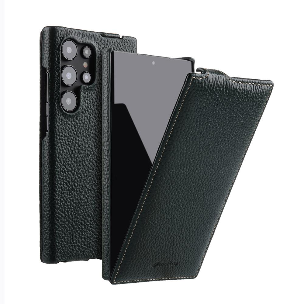 Skórzane Etui Premium do Samsung Galaxy S25 S24 Ultra Pokrowiec Klapka Pełne Pokrycie dla S24 S25 Plus Odporna na Wstrząsy Osłona Ochronna