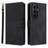 For Samsung Galaxy Z Fold7 5G Case Wallet RFID Blocking PU Leather Phone Cover Stand with Strap