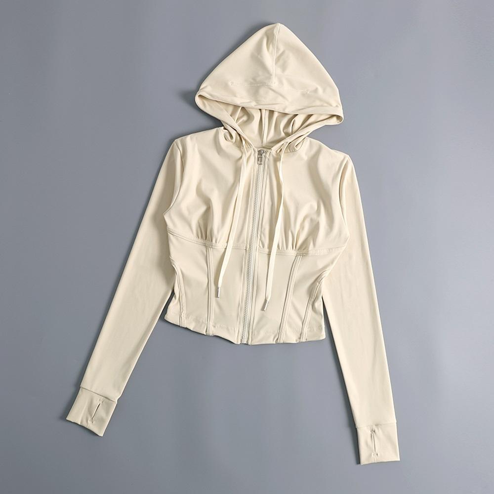 New Quick-drying Zipper Short Yoga Wear Jacket, Women's Sports Top, Gym Long-sleeved, High-end Running Style For Autumn And Winter