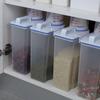 Japanese Transparent Sealed Grain Storage Jar for Kitchen