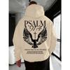 Christian Bible Verse Psalm 91:4 Print Men Women Hooded Sweatshirt Autumn Winter Outdoor Vacation Casual Loose Warm Sportswear