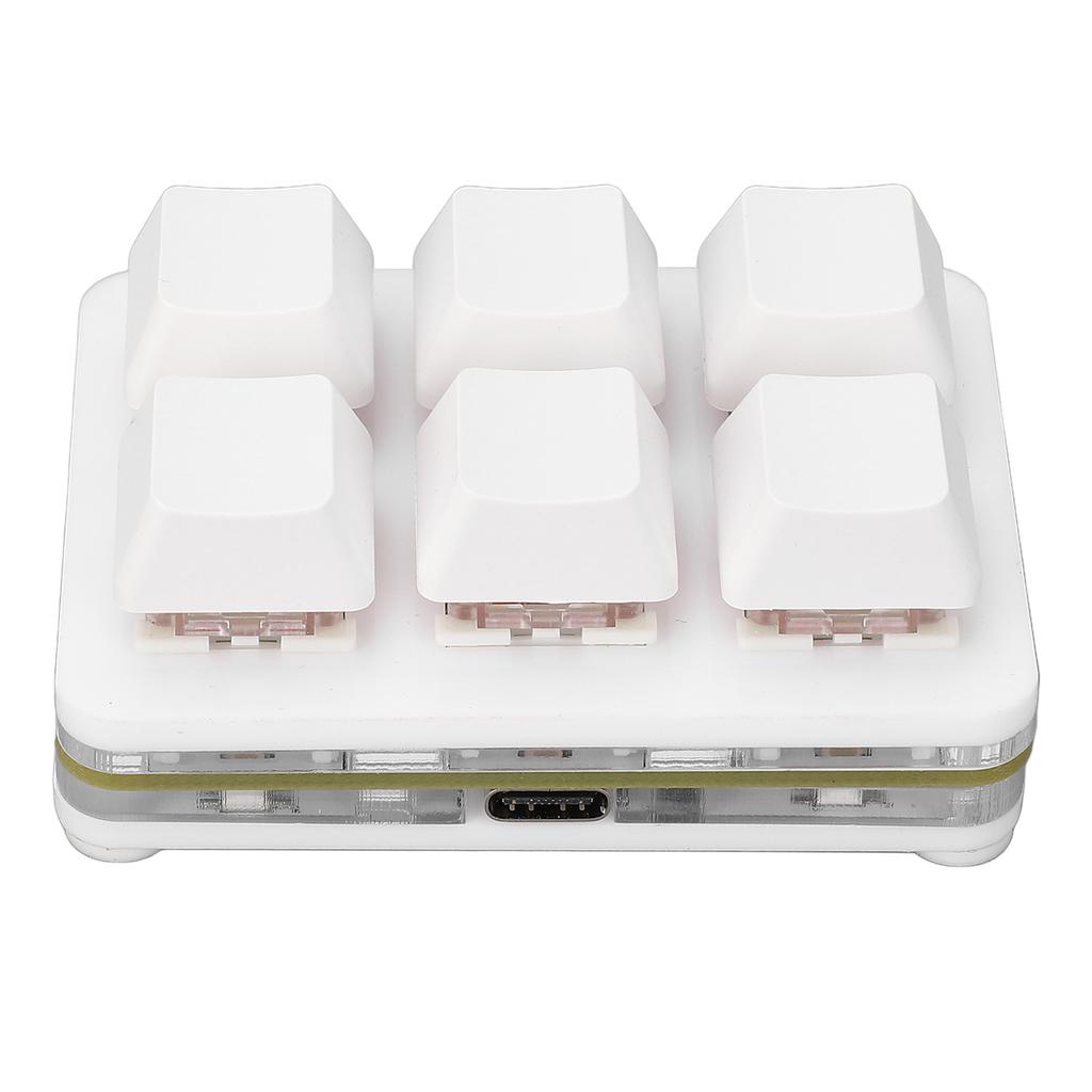 Mechanische Gaming-Tastatur 6 Tasten DIY Programmierbar Roter Schalter Klein USB Kabelgebunden RGB Mechanisch