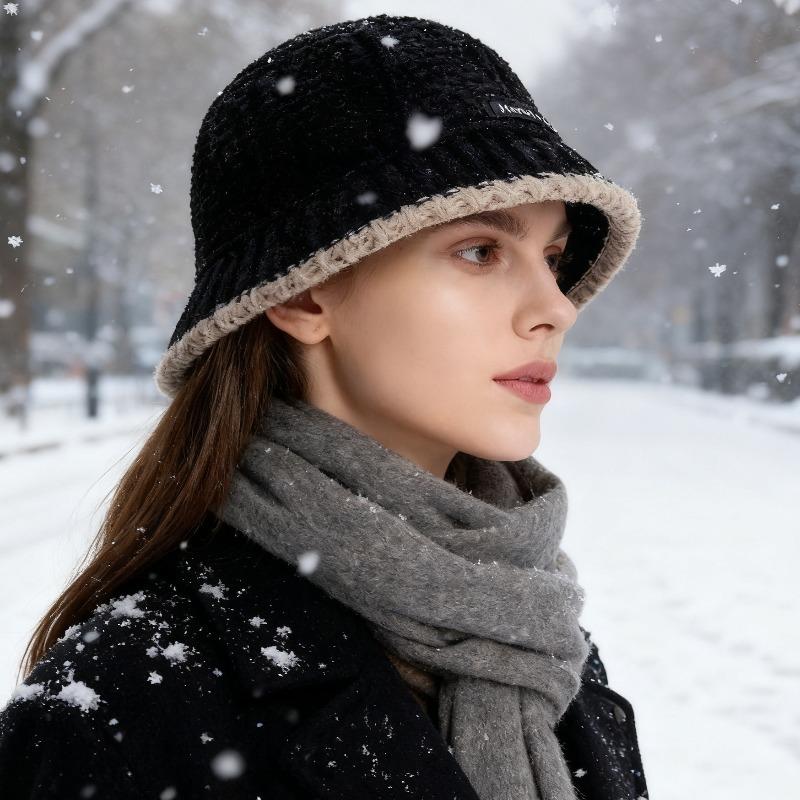 Autumn and Winter Fashion Thickened for Keep Warmth Knitted Mao Line Hat Women Big Head Circumference Ear Protection Fisherman Hat