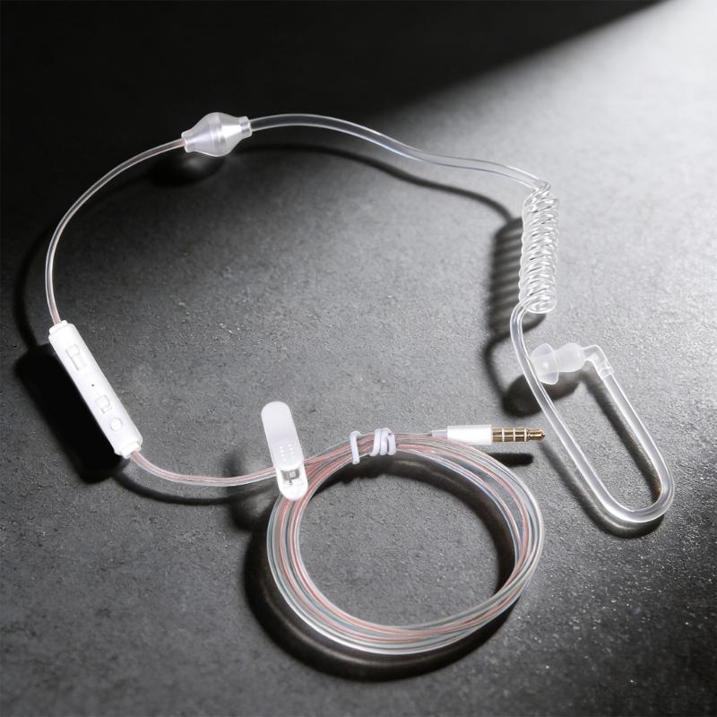 Einzelner In-Ear-Kopfhörer mit 3,5-mm-Mikrofon, Hohlrohr-Design für Smartphones, Fahren und Sport