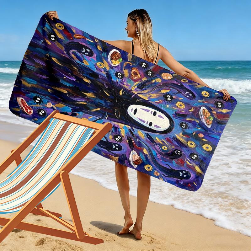 MTL0510 No Face Print Beach Towel, Large Soft Quick Dry Towel for Beach Camping Swimming