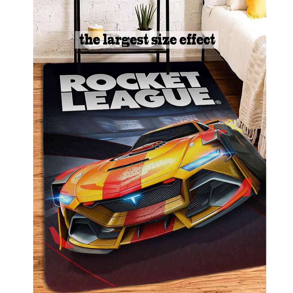 Tappetino da Gioco Rettangolare Antiscivolo Morbido per la Casa Tappetino d'Ingresso Interno Esterno Tappetino di Benvenuto Rocket League
