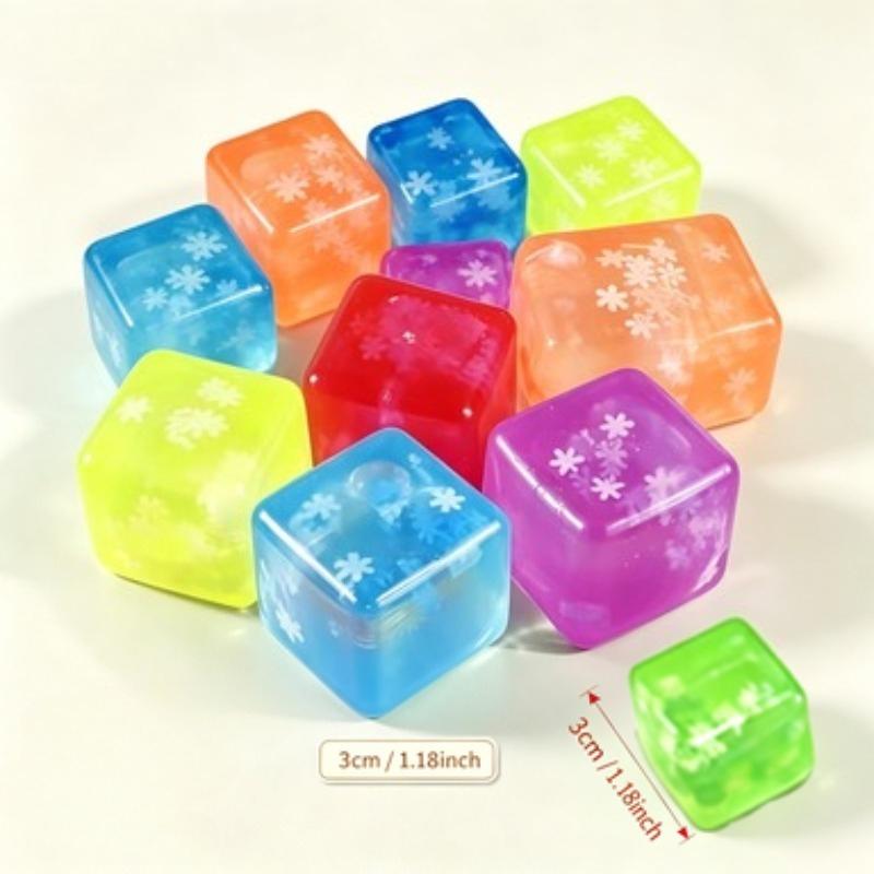 Snowflake Square Maltose Squishy Fidget Toy Stress Relief Sensory Toy Clear Squeeze Decompression Toy for Kids Classroom Rewards