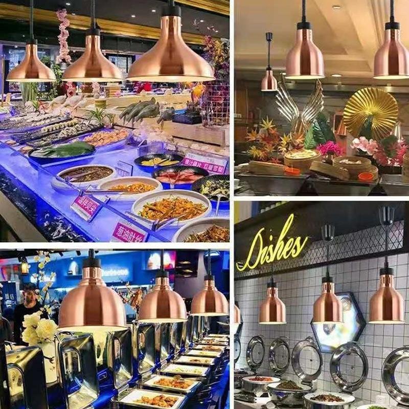 Commercial Food Heating Lamp Restaurant Telescopic Hanging Food Warming Lamp Parties Buffet Food Warmer Lamp