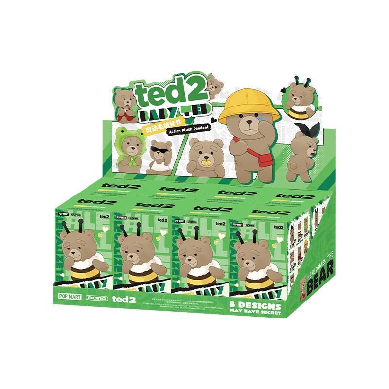POP MART Ted 2 - Ciondolo Peluche Azionabile Baby Ted Scatola a Sorpresa