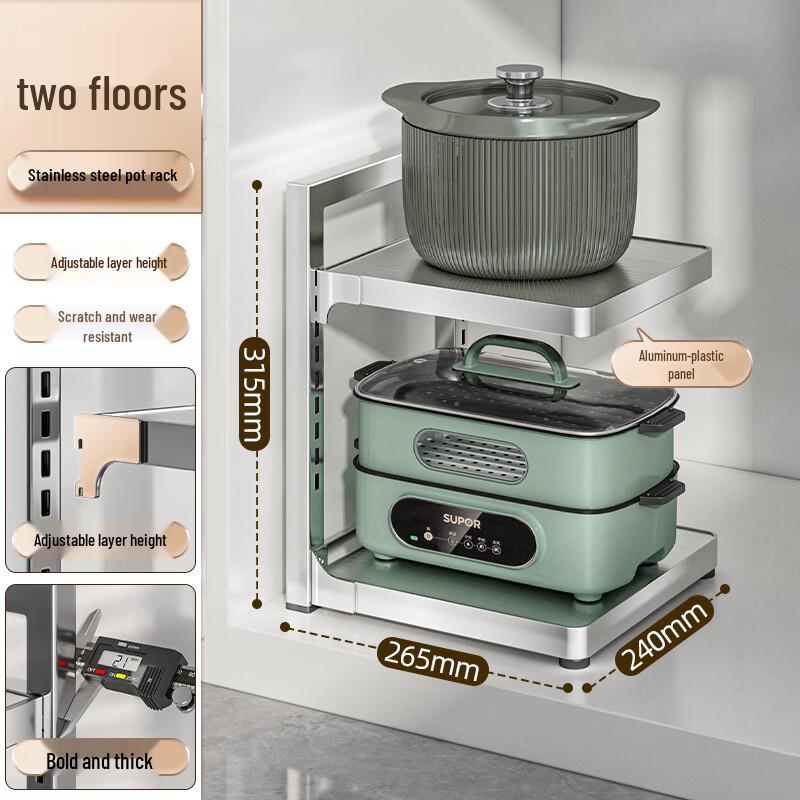 Wall-Mounted Foldable Kitchen Pot Rack