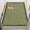 Simple Green Flower Pattern Cushion Carpet For Living Room Kitchen Or Porch