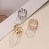 New Silk Scarf Buckle Simple Line Alloy Versatile Hijab Ring Headband Fixing