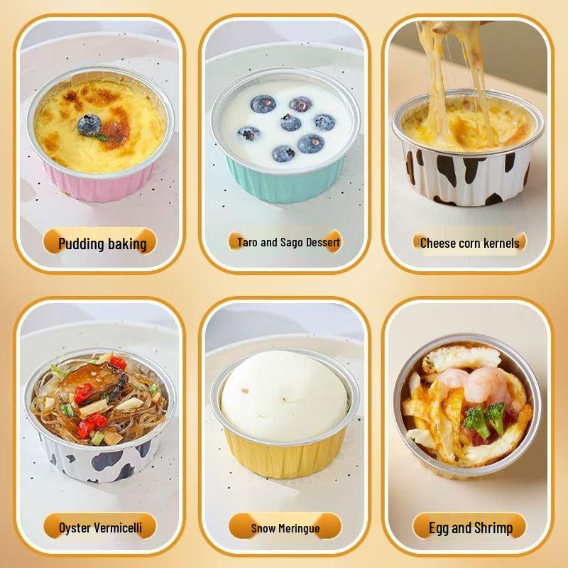 Golden Round Leak-Proof Heated Tin Foil Bowl - Takeaway Meal & Hot Pot Aluminum Foil Container.