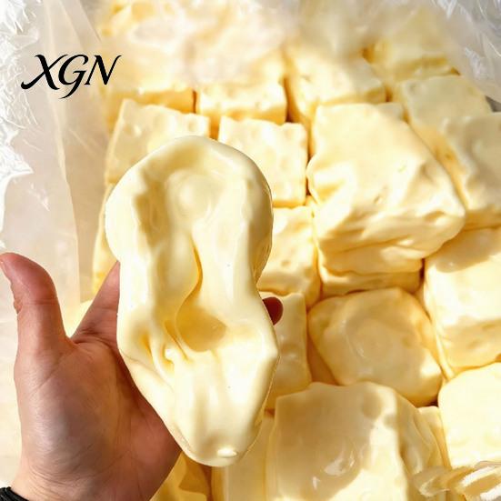 Soft Squeeze Toy Fake Cheese Stress Relief Toy, Squeezable Cube Sensory TPR Anxiety Relieving Hand Exercise for Kids and Adults