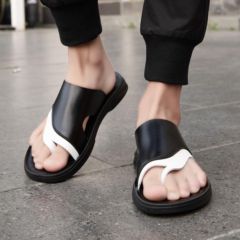 Fashion Summer Casual Men's Slippers Comfortable and Breathable Styles Beach Walking Outdoor Street Black and White Color Shoes New