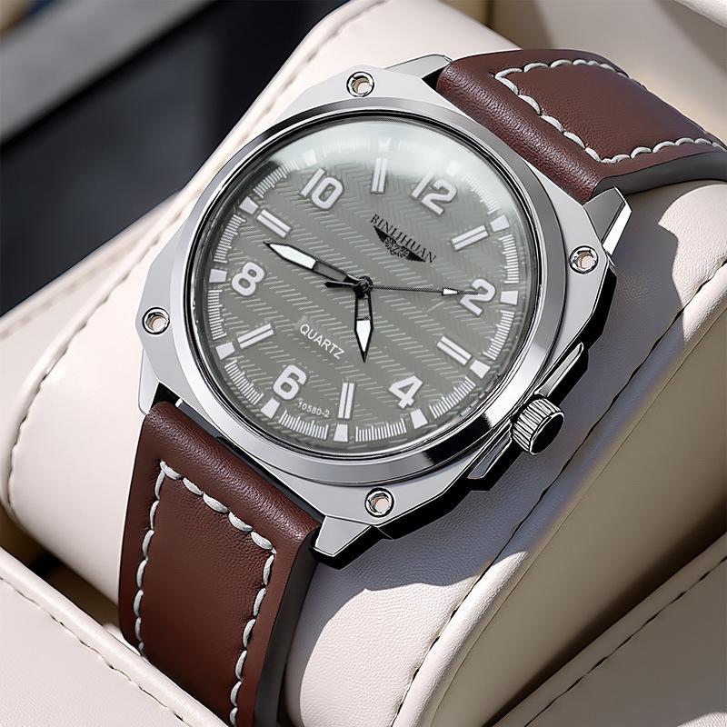 

Мужские часы JYL Бизнес-Спорт Повседневные Кожаный ремешок [Men s Brown] амарантовый