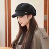 Warm Women's Duck Tongue Beret Breathable Vintage Newsboy Hats Adjustable Pleated Berets  Women Men
