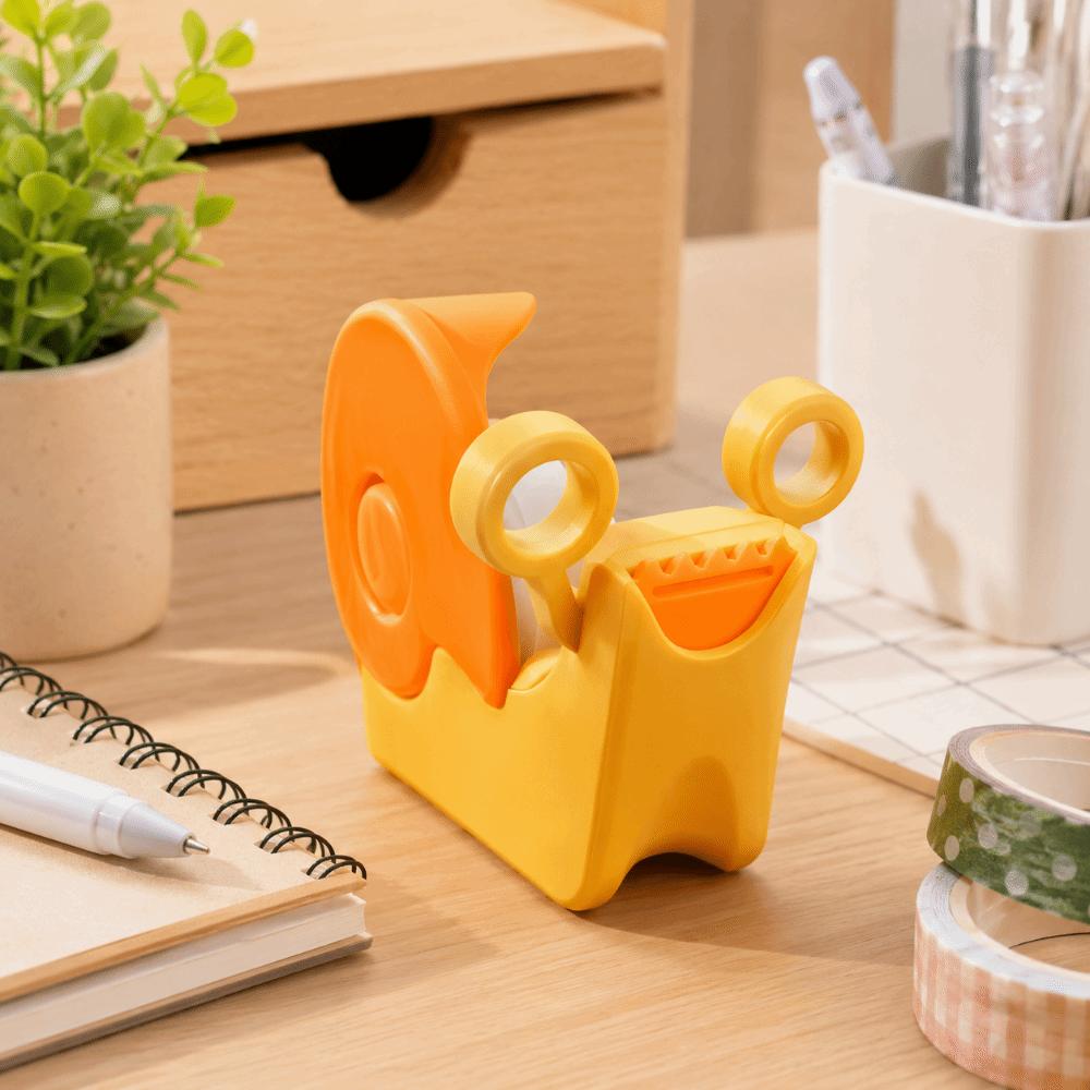 Snail Shape Tape Dispenser Clean Tearing Tape Seat School Supplies Tape Accessory Home Office