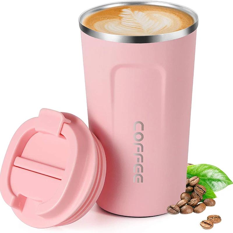 380ML/510ML Travel Coffee Mug Car Vacuum Flasks Stainless Steel Thermal Mug Leakproof Tea Coffee Cup  Portable Insulated Bottles