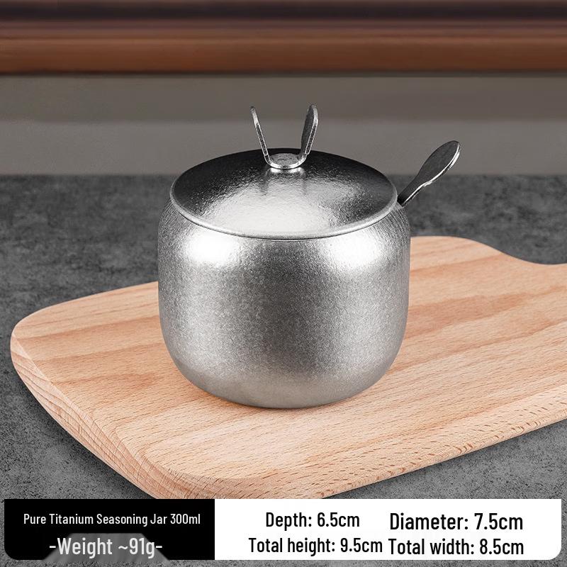 Stainless Steel Seasoning Jar with Spoon