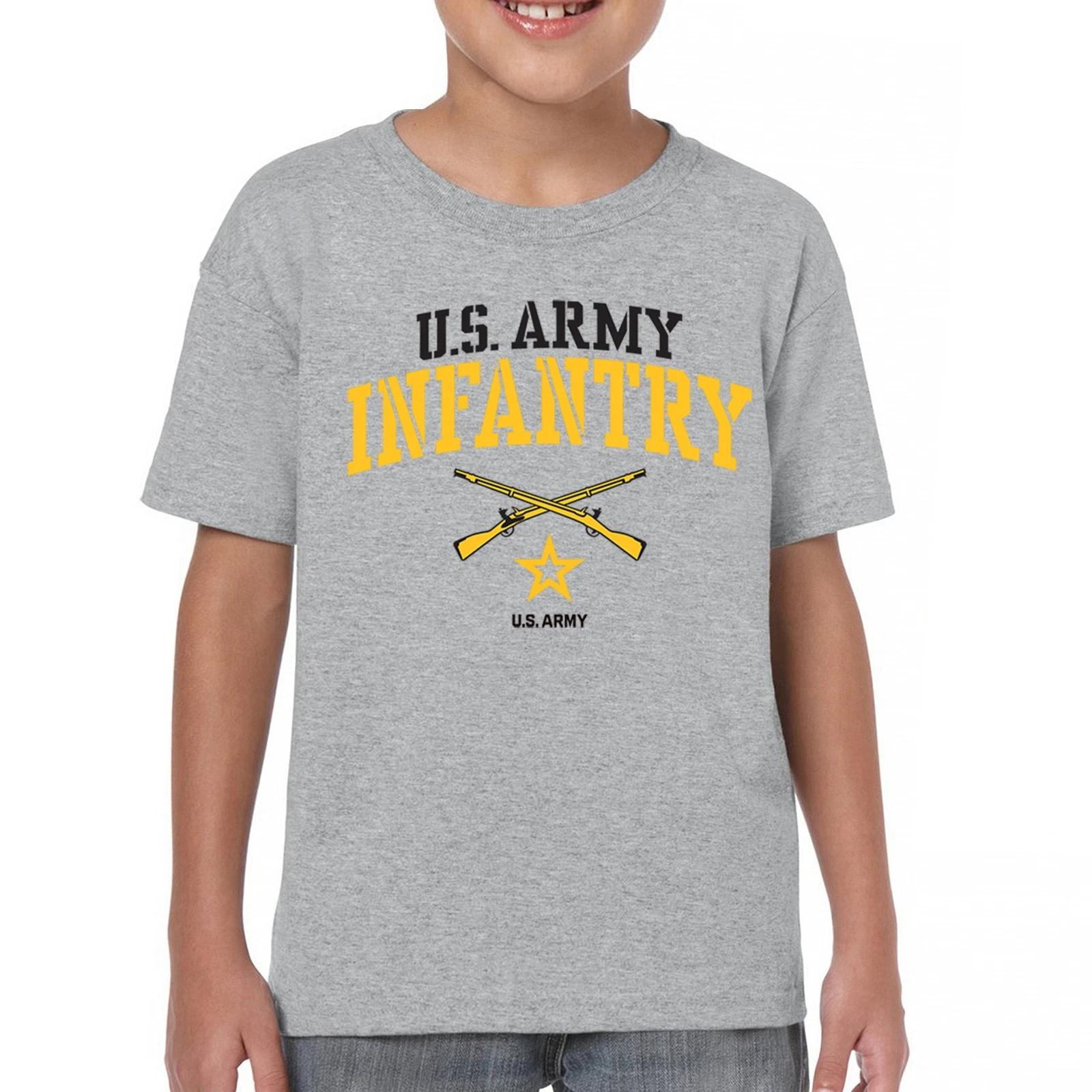 

US Army Infantry Youth kids boys T-Shirt Military Pride Veteran DD 214 Patriotic Kids 140